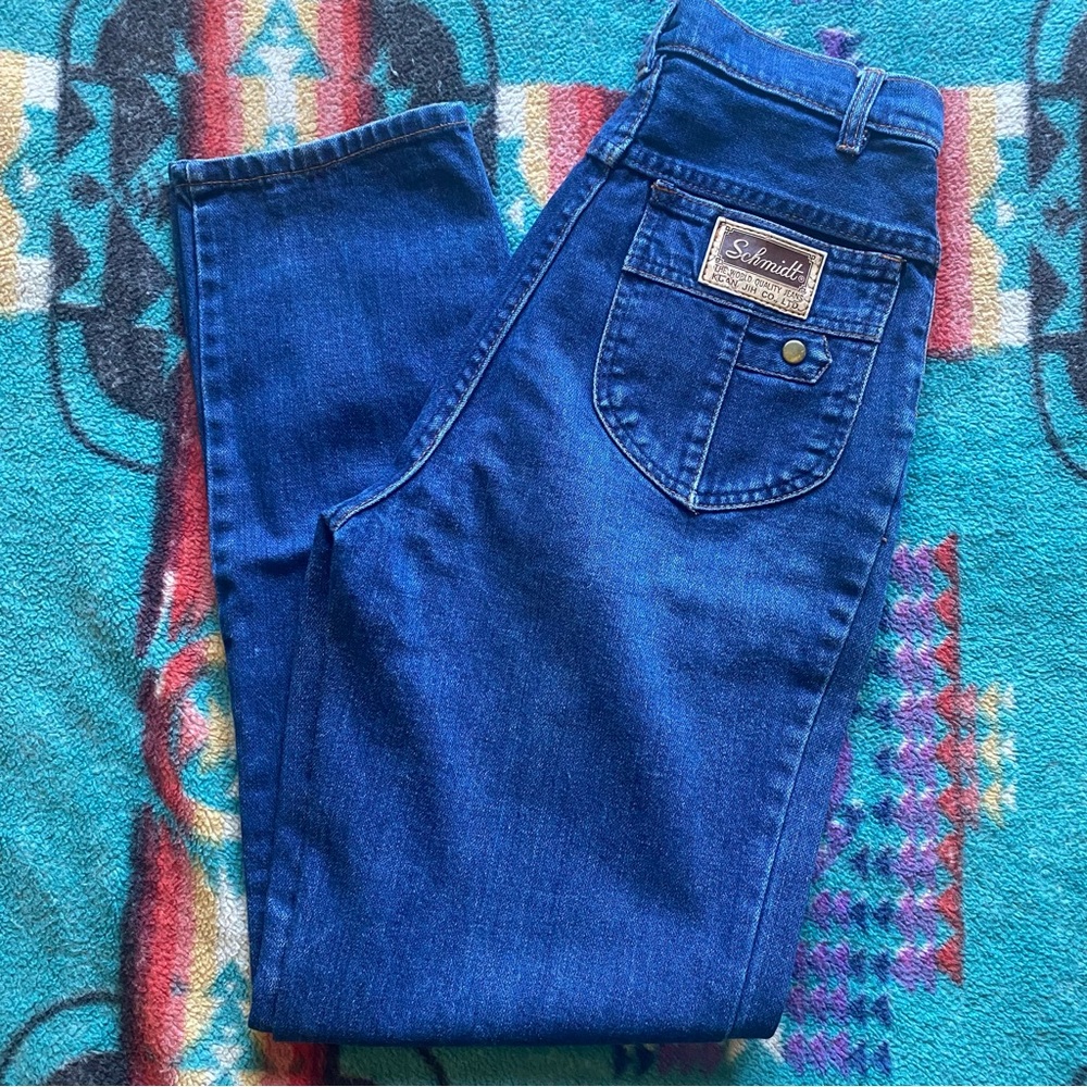 VTG Schmidt Denim Jeans. Size 25/29. Excellent shape! Rad Design. Straight.